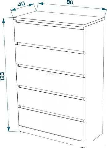 Комод Mebelain Варма 5 (белый)