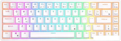Клавиатура Royal Kludge RKG68 RGB (белый, Gateron Yellow)