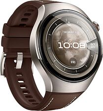 Умные часы Huawei Watch 5 46 мм (титановый, с коричневым силиконовым ремешком, международная версия) Умные часы Huawei Watch 5 46 мм (титановый, с коричневым силиконовым ремешком, международная версия)