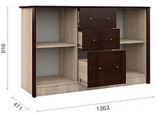 Комод Империал Эшли 136 (венге-дуб сонома)