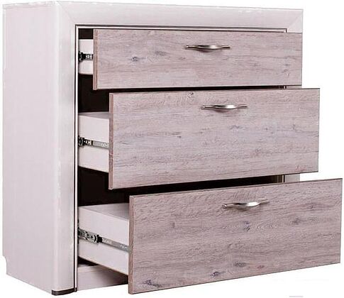 Комод Anrex Olivia 3S (вудлайн кремовый/дуб анкона)