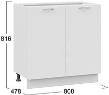 Шкаф напольный Трия Габриэлла 1Н8 (белый/сноу)