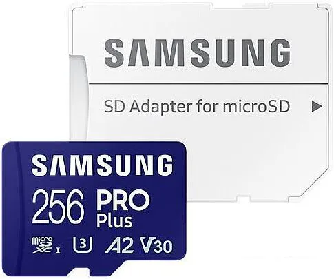 Карта памяти Samsung PRO Plus microSDXC 256GB MB-MD256SA/EU (с адаптером)