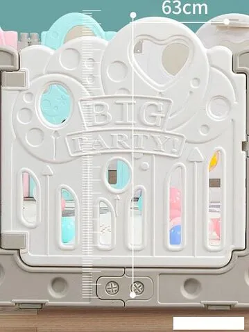 Игровой манеж Yooking Big Party 174x174 (белый/серый)