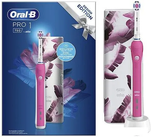 Электрическая зубная щетка Oral-B Pro 1 750 Design Edition D16.513.1UX (розовый)