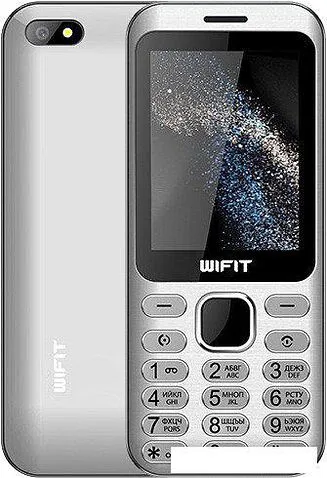 Кнопочный телефон Wifit Wiphone F2 (серебристый)