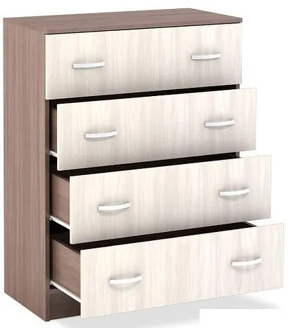Комод Стендмебель Бася КМ-554 (ясень шимо светлый-ясень шимо темный)