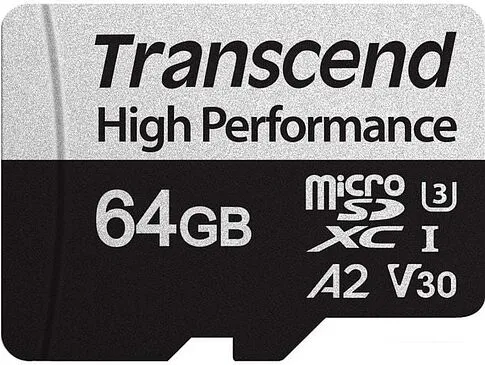 Карта памяти Transcend microSDXC 330S 64GB (с адаптером)