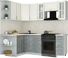 Кухонный модуль Интерлиния Мила Шато 1.5x2.2 LV (белый/керамика/опал светлый)