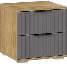 Тумба Трия Хилтон (дуб крафт золотой/графит матовый)