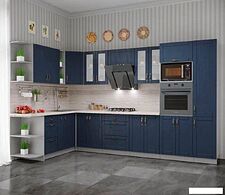 Готовая кухня Интерлиния Мила Крафт 1.88x3.4 левая (дуб королевский)