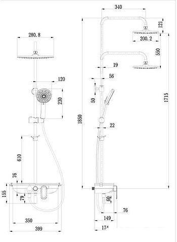 Душевая система  Lemark Tropic LM7012C