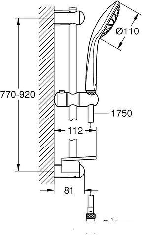 Душевой гарнитур Grohe Euphoria 110 Mono [27267001]