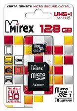 Карта памяти Mirex microSDXC UHS-I (Class 10) 128GB + адаптер [13613-AD10S128]