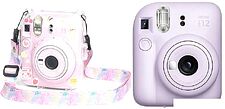 Фотоаппарат Fujifilm Instax Mini 12 (фиолетовый) + розовый чехол Sundays с ремнем Фотоаппарат Fujifilm Instax Mini 12 (фиолетовый) + розовый чехол Sundays с ремнем