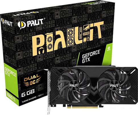 Видеокарта Palit GeForce GTX 1660 Ti Dual OC 6GB GDDR6 NE6166TS18J9-1160C