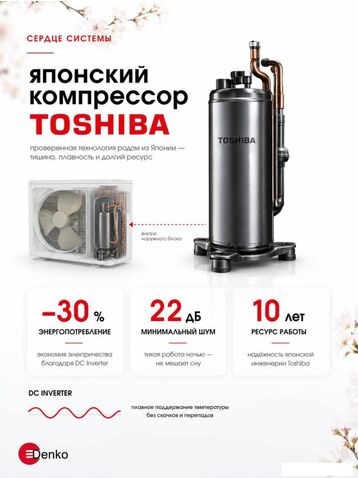 Кондиционер Denko White Lotus DECH-09i