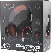 Наушники с микрофоном CrownMicro CMGH-102T USB (оранжевый)