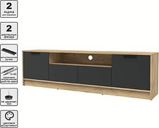 Тумба Интерлиния ТВ Концепт КТ-ТВ4-50 (антрацит/дуб золотой)