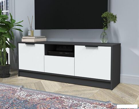 Тумба Интерлиния ТВ Концепт КТ-ТВ3-50 (белый платинум/антрацит)