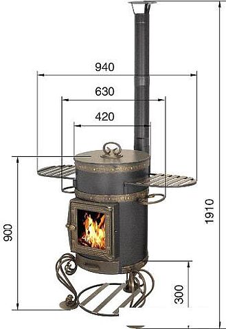 Печь Везувий Печь под казан "Шмель С"