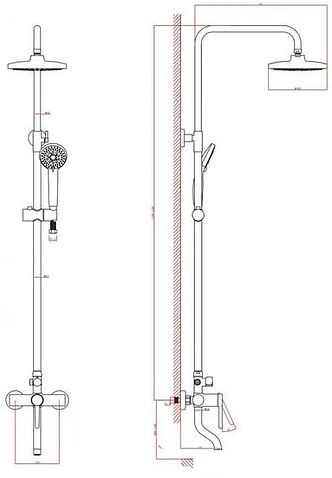 Душевая система  A-Five А5-0537