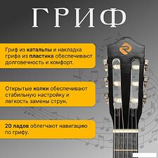 Акустическая гитара ROKSO FT-C-B39-BK