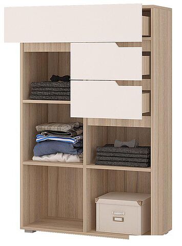 Комод Горизонт Анталия (сонома-белый софт)