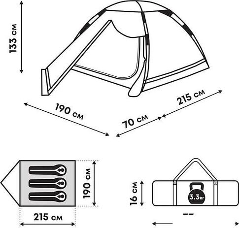 Треккинговая палатка RSP Outdoor Fast 3