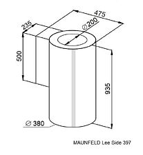 Кухонная вытяжка MAUNFELD Lee Side 397 (черный) Кухонная вытяжка MAUNFELD Lee Side 397 (черный)