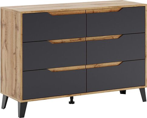 Комод ЭлиГард Eyva 6S (дуб вотан/графит)