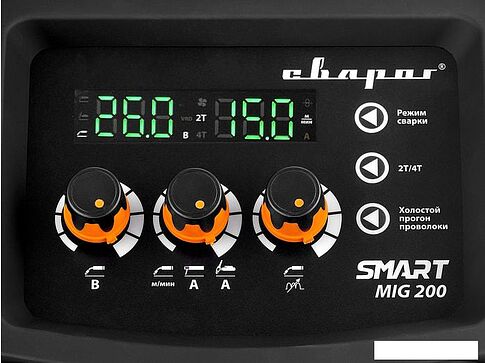 Сварочный инвертор Сварог REAL Smart MIG 200 Black (N2A5)