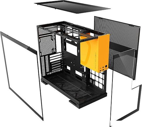 Корпус Geometric Future Model 5 (черный/желтый)