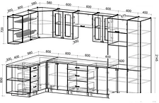 Готовая кухня Интерлиния Мила Деко 1.68x3.4 левая (пепел-пепел-опал светлый) Готовая кухня Интерлиния Мила Деко 1.68x3.4 левая (пепел-пепел-опал светлый)