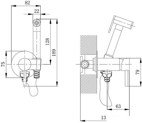 Гигиенический душ Aquanika Pure AQP02CR