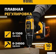 Ударная дрель-шуруповерт Denzel CID-18-0 26136 (без АКБ)