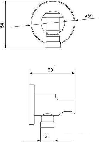 Держатель душевой лейки с подключением IDDIS Ray 003BL01i62