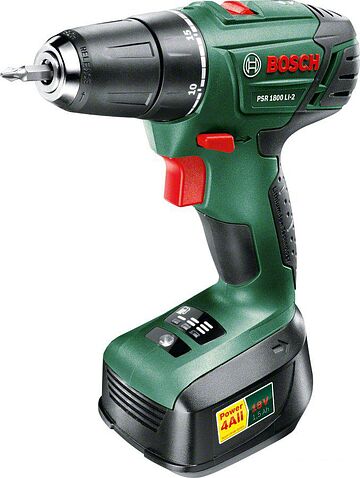 Ударная дрель-шуруповерт Bosch PSB 1800 LI-2 (один аккумулятор)
