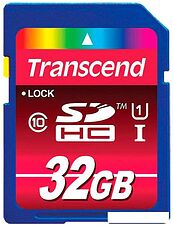 Карта памяти Transcend SDHC Class 10 UHS-I 32Gb (TS32GSDHC10U1) Карта памяти Transcend SDHC Class 10 UHS-I 32Gb (TS32GSDHC10U1)