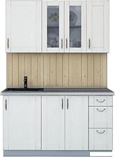 Готовая кухня Интерлиния Мила Крафт 1.4Б (дуб полярный)