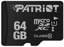 Карта памяти Patriot microSDXC LX Series (Class 10) 64GB