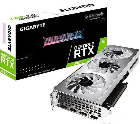 Видеокарта Gigabyte GeForce RTX 3060 Ti Vision OC 8G GDDR6 (rev. 2.0)