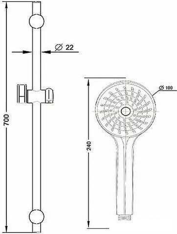 Душевой гарнитур  Esko SSS751