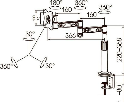 Кронштейн Kromax OFFICE-2