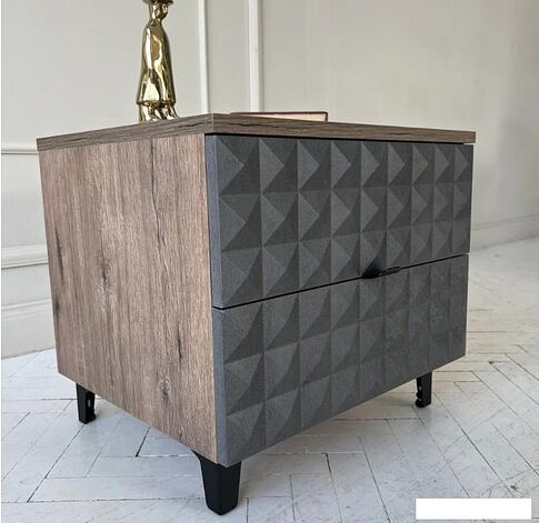 Консольный стол Shtabe Simple 7003 эко (графит/дуб веллингтон/черный)