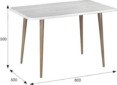 Журнальный столик Мебелик BeautyStyle 4 (дуб дымчатый/шимо)