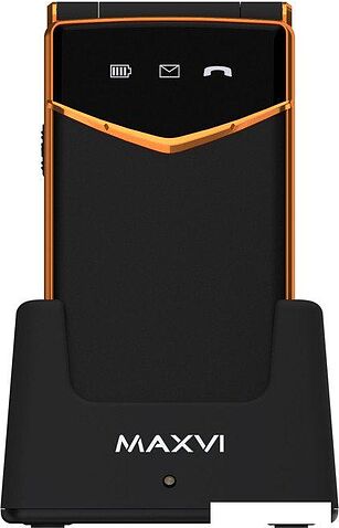 Телефон Maxvi E11ds (черный/золотистый)