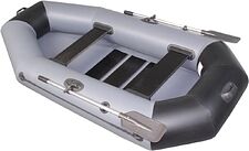Гребная лодка Vivax К250 с ковриком-сланью (без киля, серый/черный)