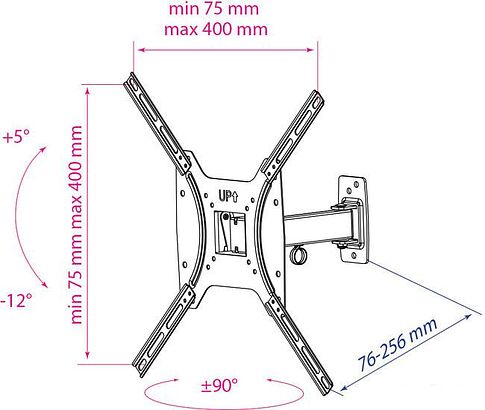 Кронштейн Kromax OPTIMA-403 (черный)