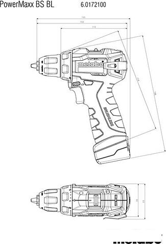 Дрель-шуруповерт Metabo PowerMaxx BS BL 601721500 (с 2-мя АКБ, кейс)